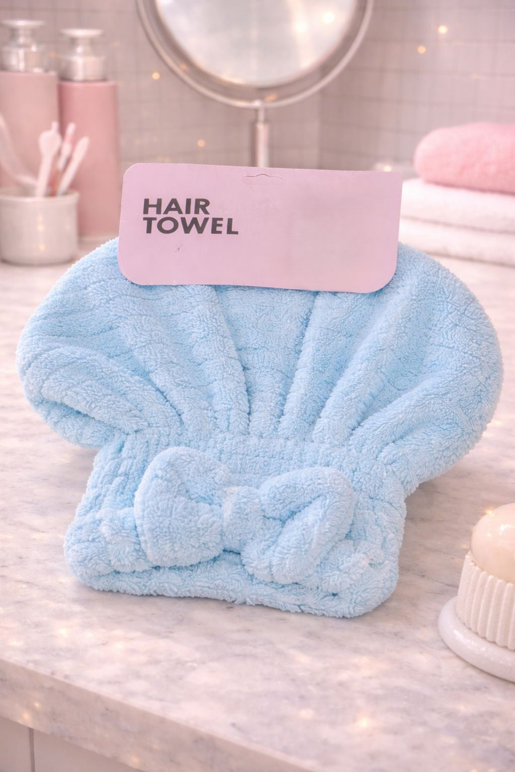 Ultra-Soft Microfiber Bow Knot Hair Towel Wrap