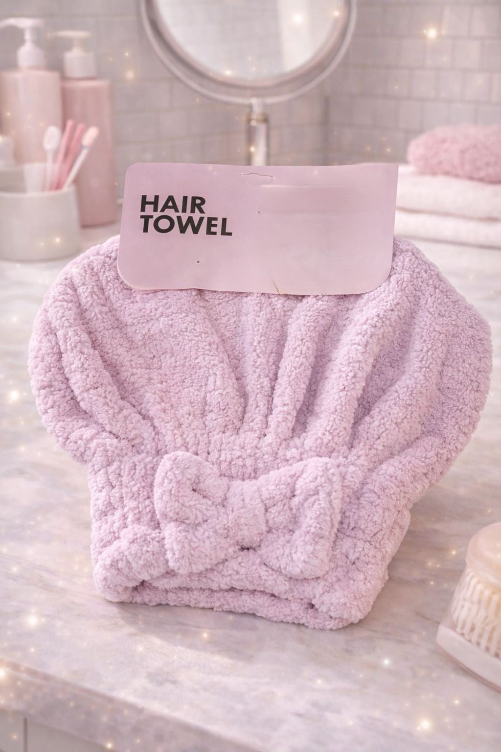 Ultra-Soft Microfiber Bow Knot Hair Towel Wrap