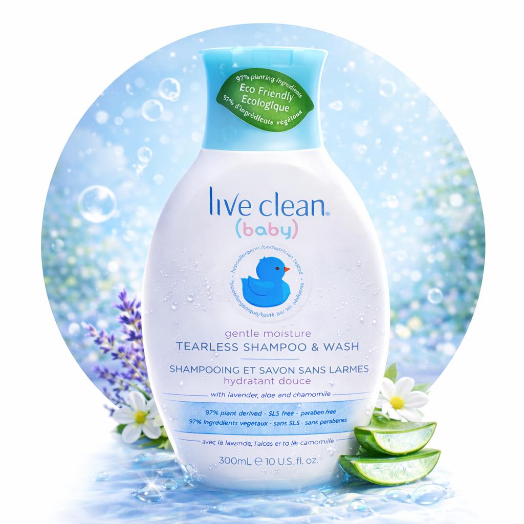 Live Clean Baby Gentle Moisture Tearless Shampoo & Wash