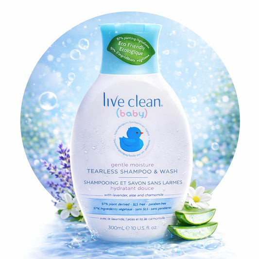 Live Clean Baby Gentle Moisture Tearless Shampoo & Wash