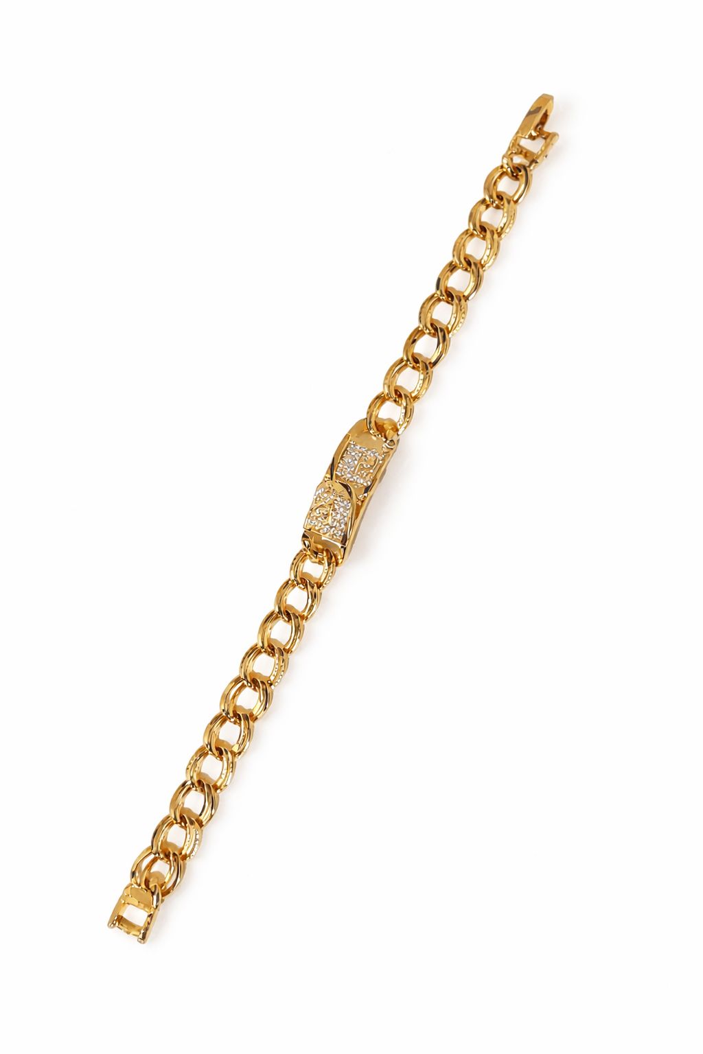 Elegant Gold Crystal Link Bracelet