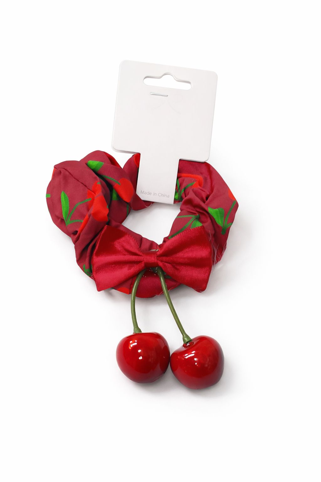 Cute Cherry Bow Scrunchie