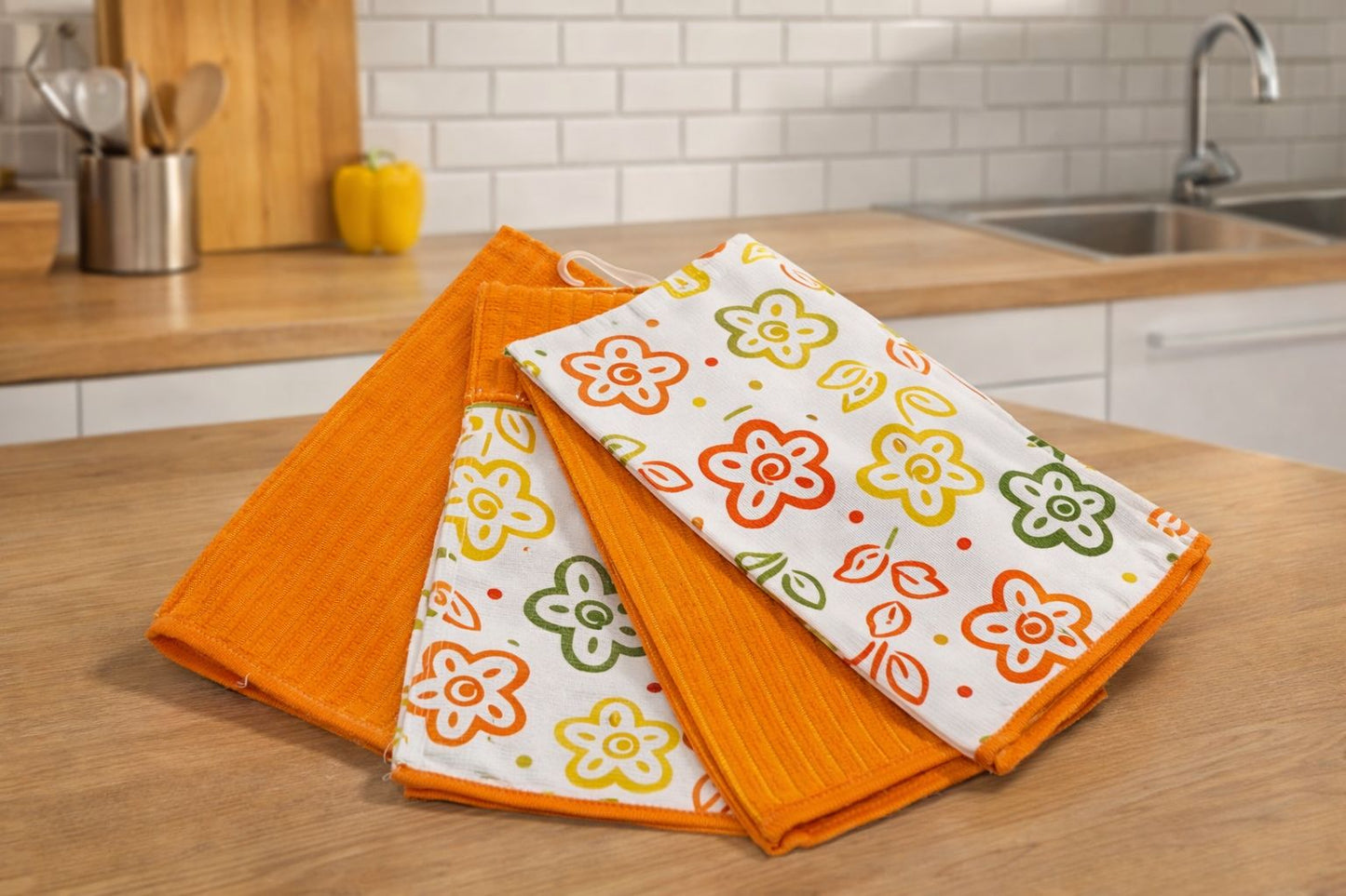 Premium Microfiber Kitchen Cleaning Towels - 4 Piece Set