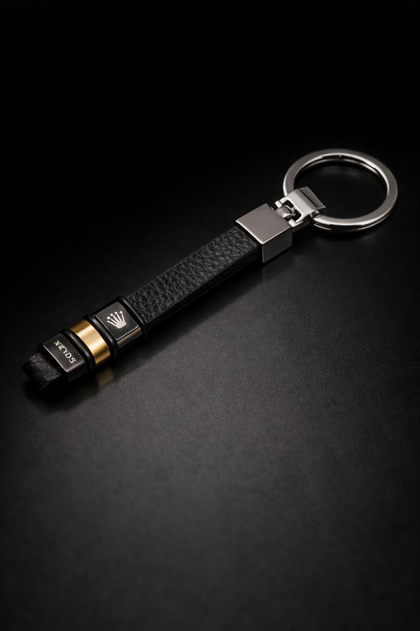 Premium Leather Logo Keychain