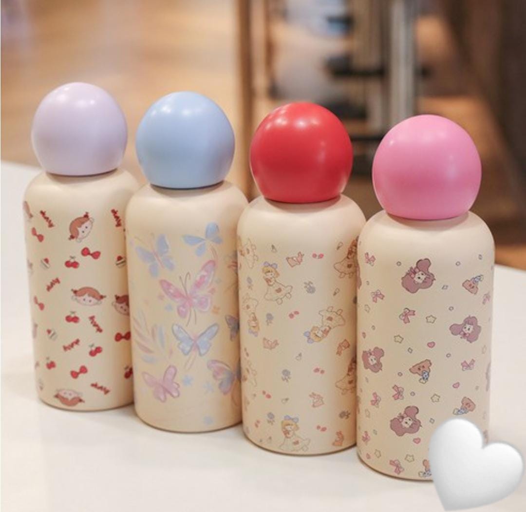 Stainless Steel Cute Cartoon Thermal Water Bottle