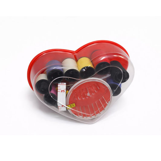 Heart-Shaped Compact Sewing Kit