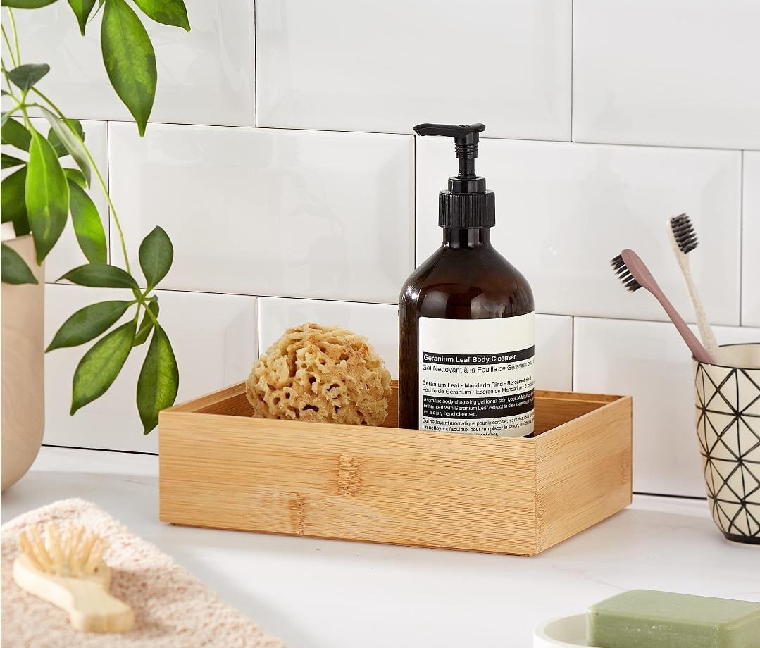 Bamboo Storage Organizer Tray