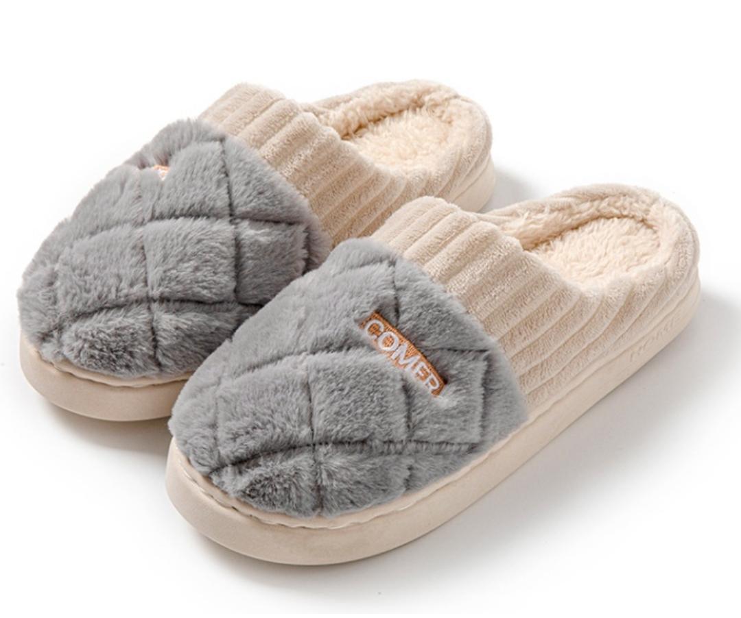 Cozy Quilted Plush Comfort Slippers