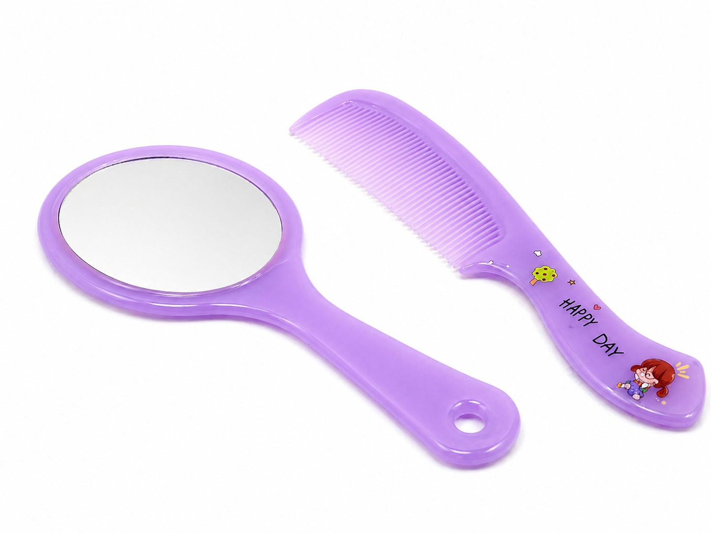 Vibrant Kids' Mirror & Comb Grooming Set