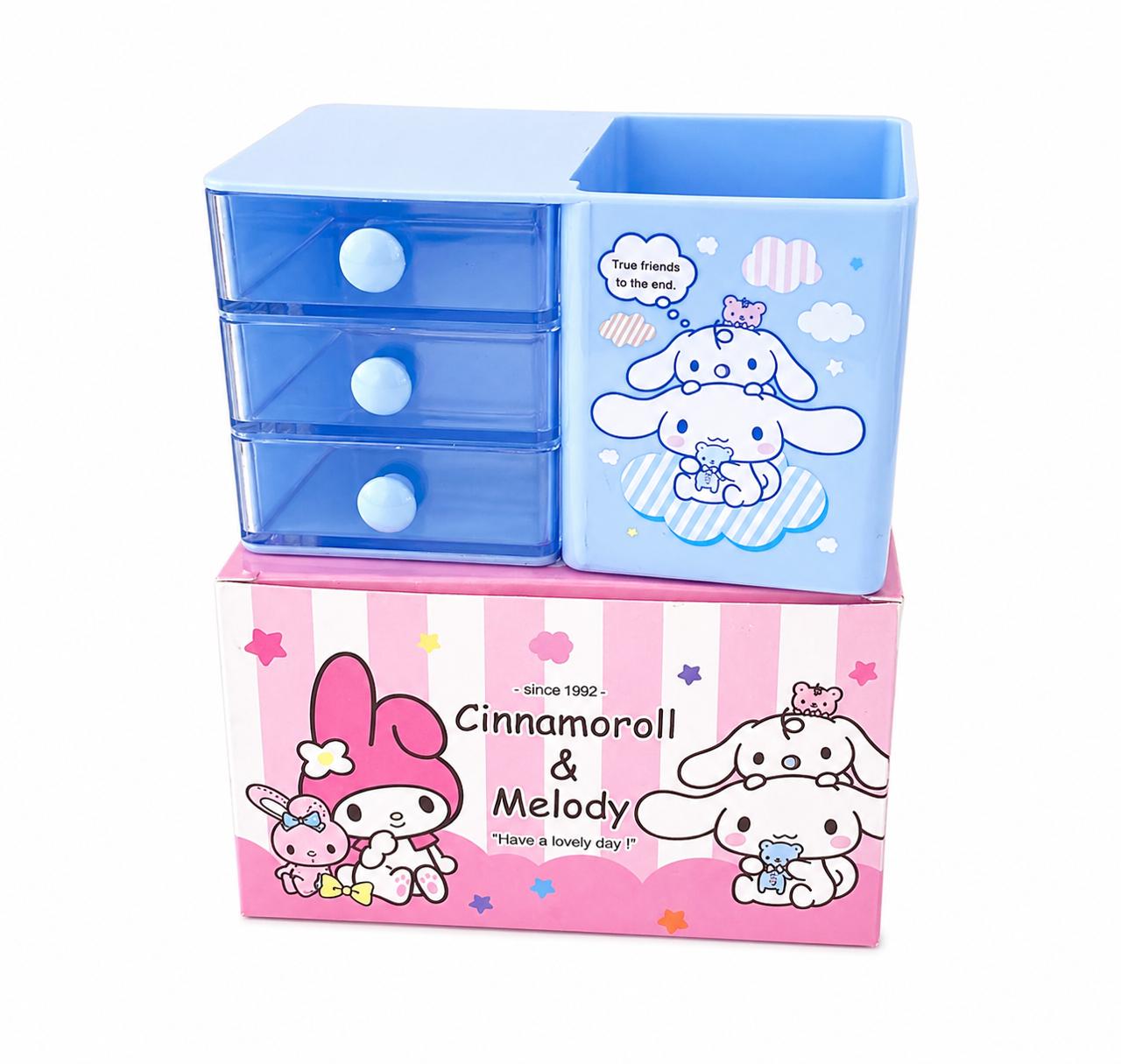 3-Drawer Desk Organizer with Pen Holder