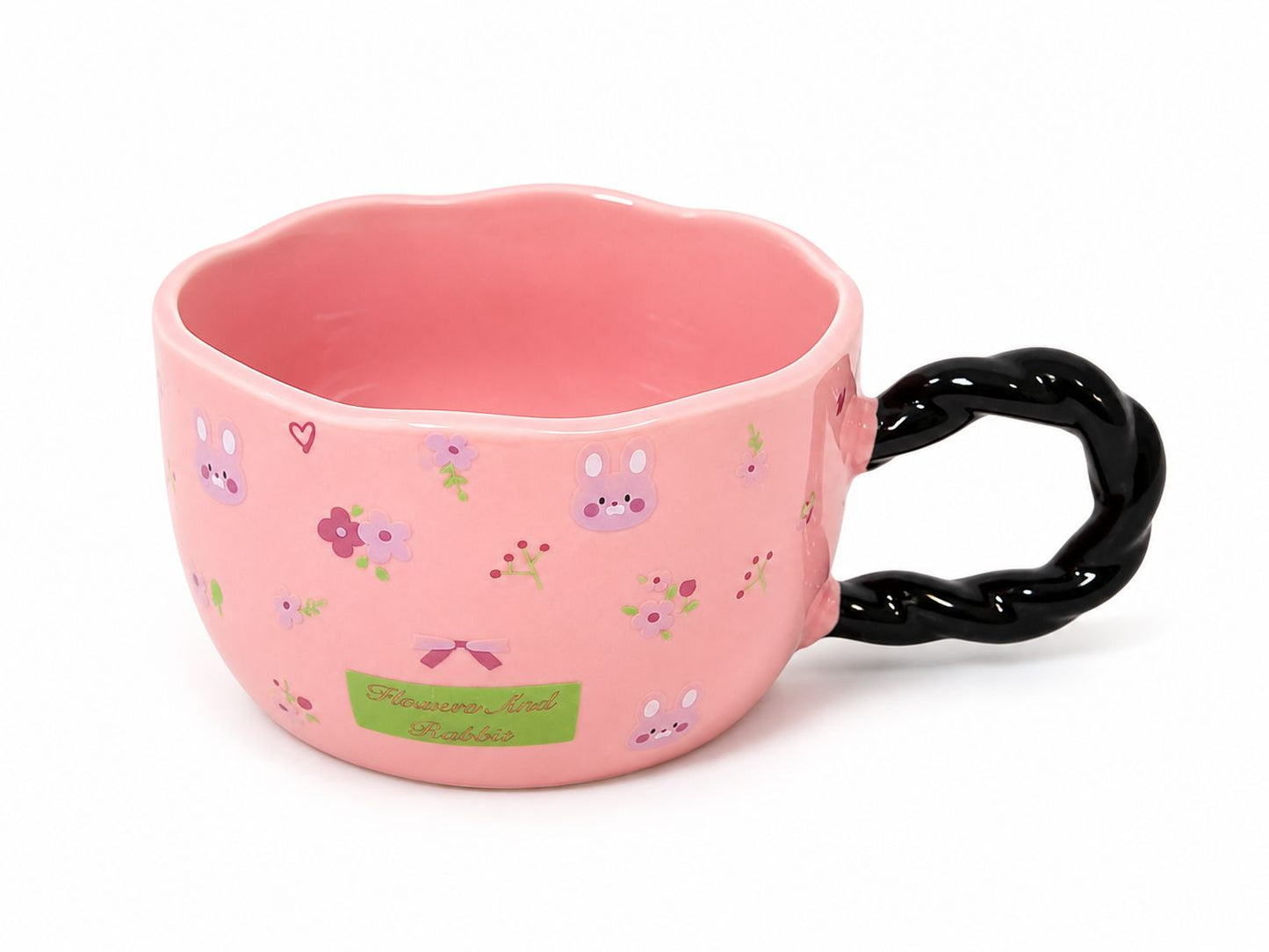 Pink Bear Ceramic Bowl Mug