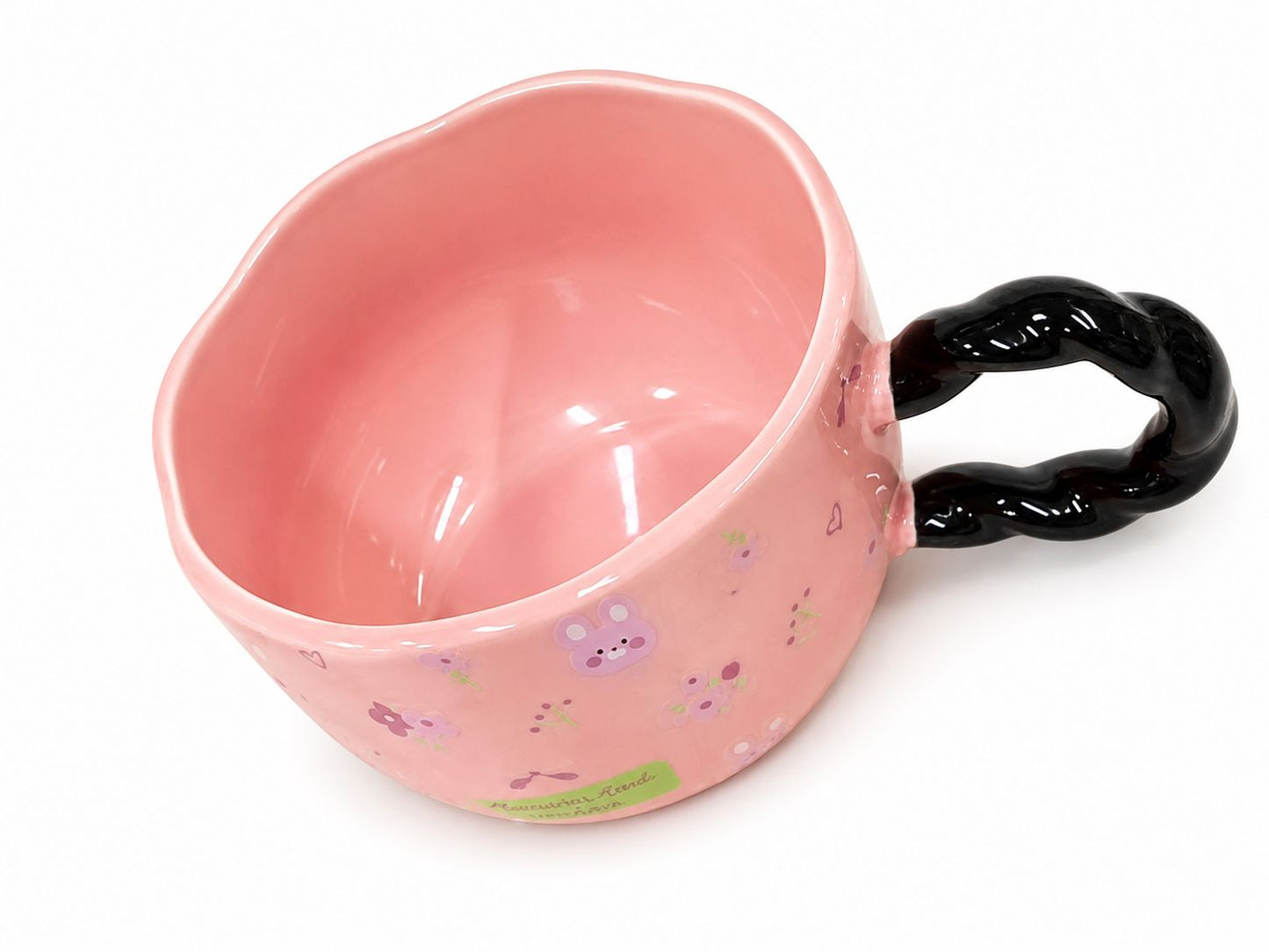 Pink Bear Ceramic Bowl Mug