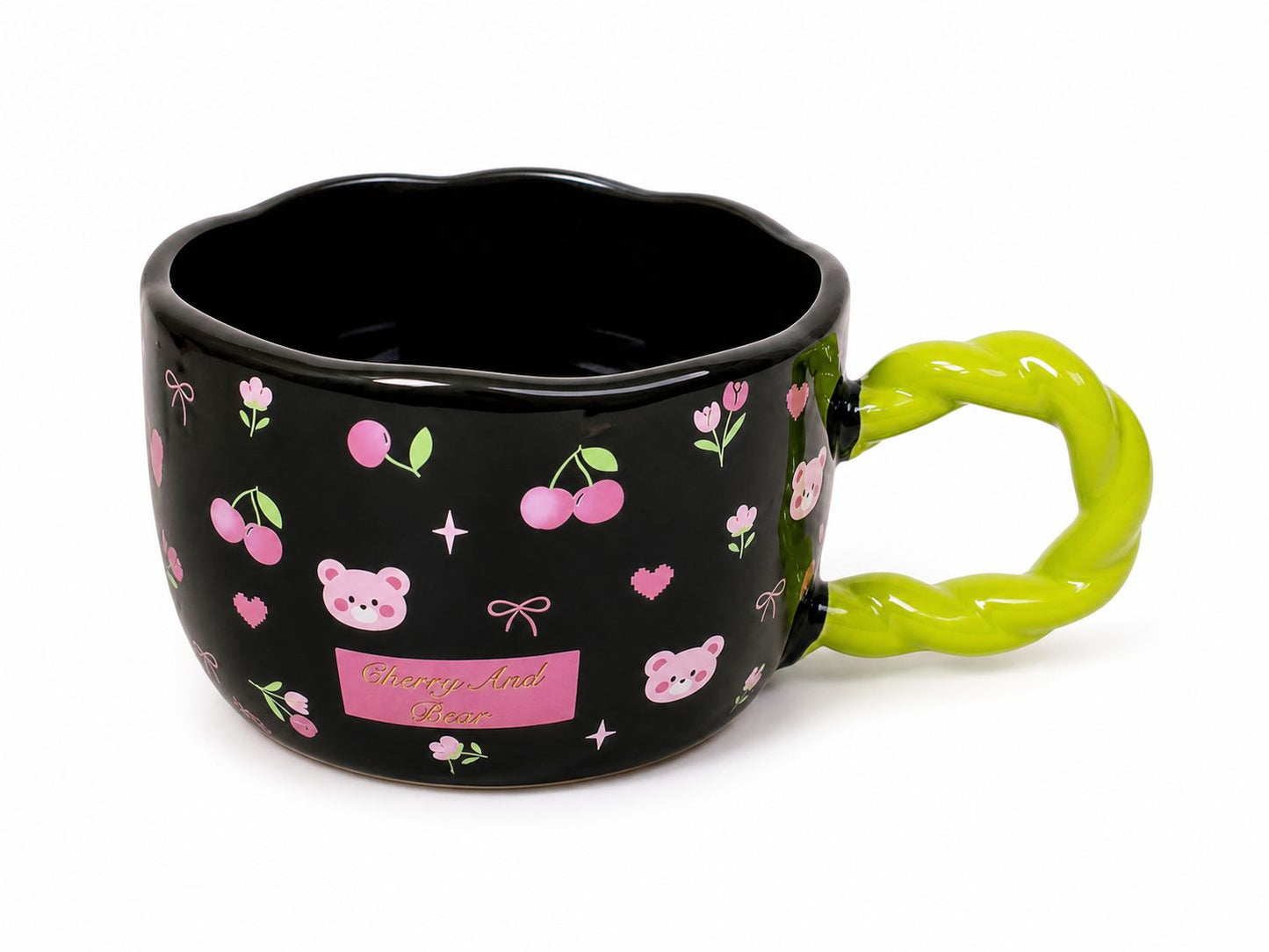 Pink Bear Ceramic Bowl Mug