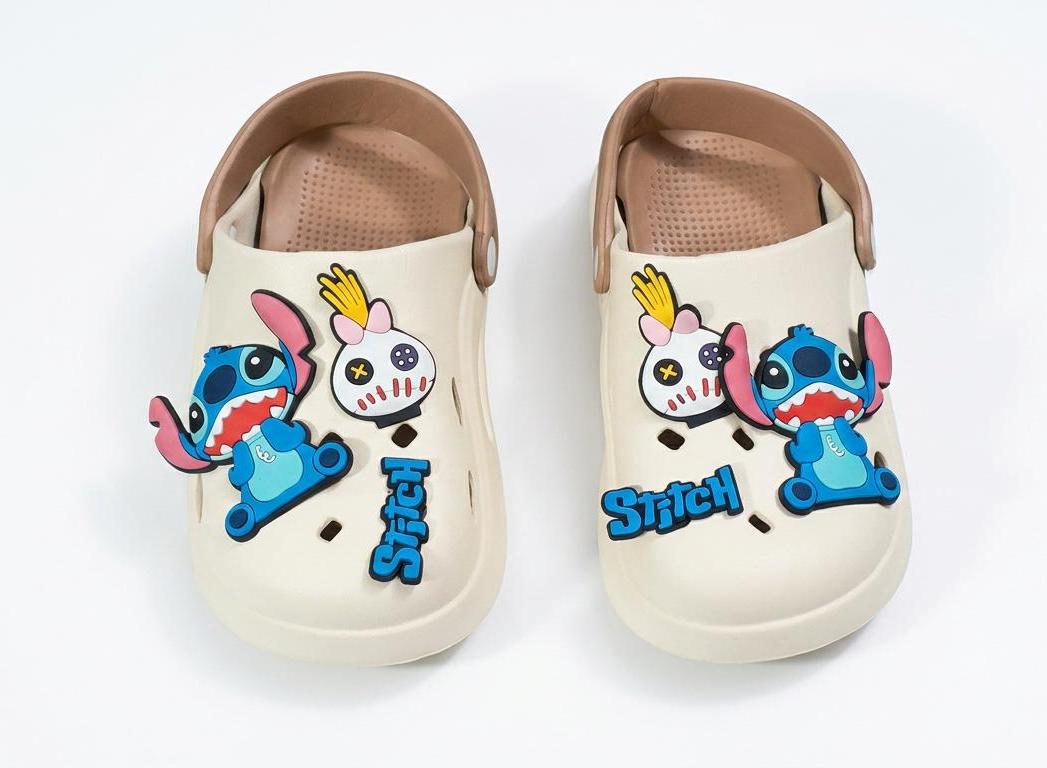 Stitch Charm Garden Crocs