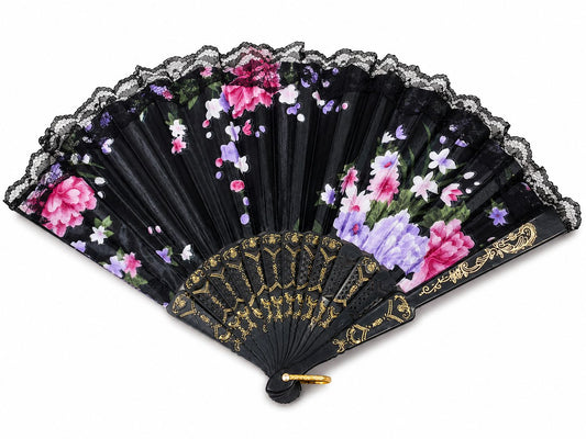 Vintage Floral Hand Fan