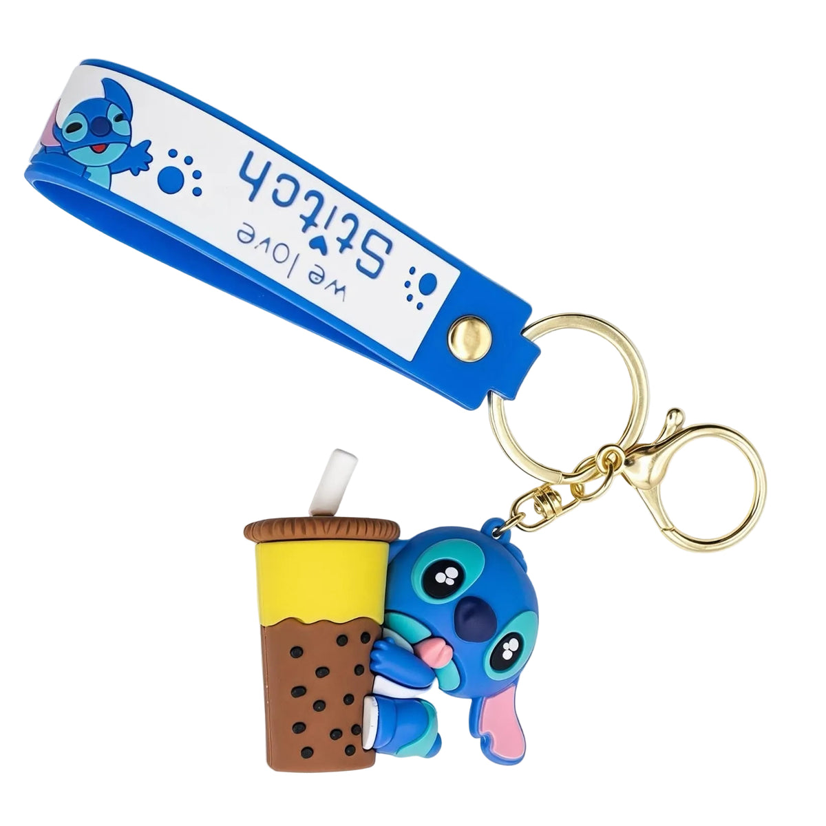 Stitch-themed character keychain