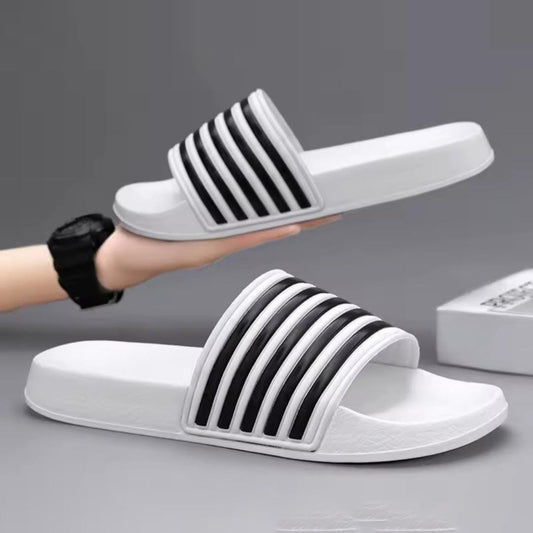 Comfortable Men’s Striped Slide Slippers