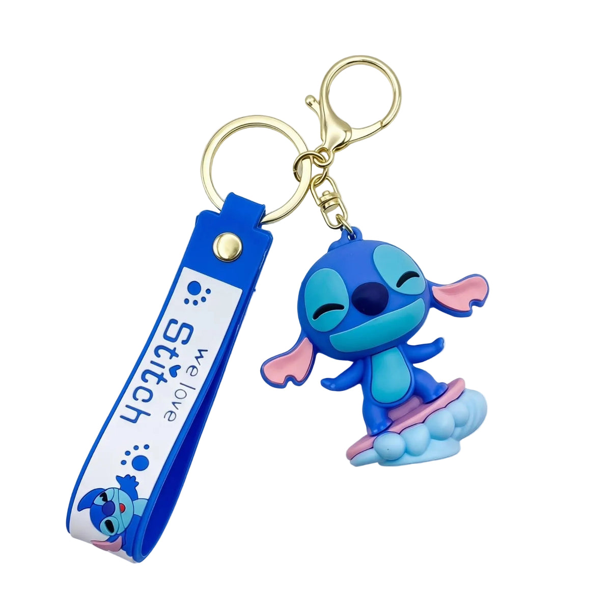 Stitch-themed character keychain