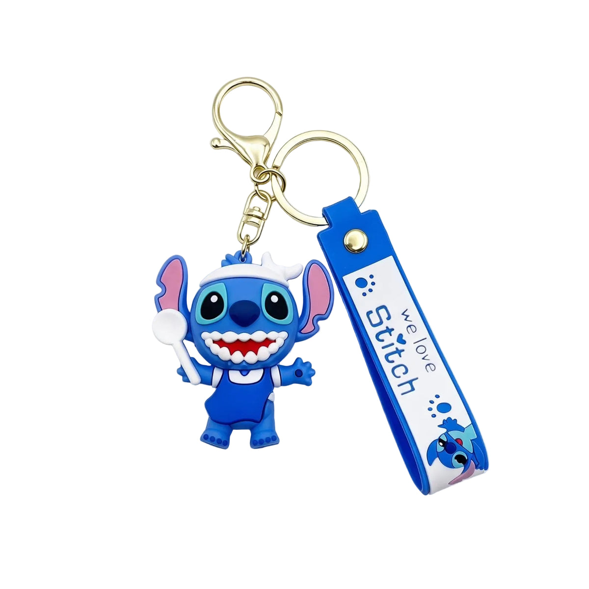 Stitch-themed character keychain